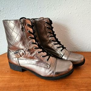 G by Guess  Metallic Combat Boot